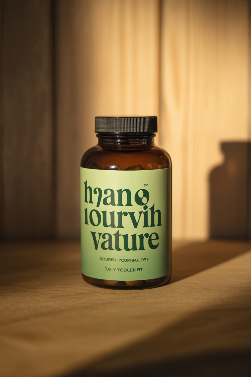 Harmovita natural supplement bottle for daily vitality